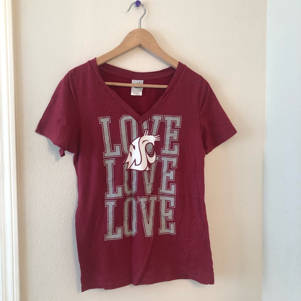 NWOT WSU Love women’s v neck top size XL